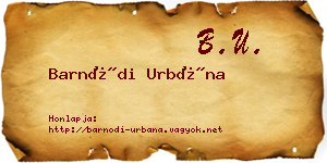 Barnódi Urbána névjegykártya